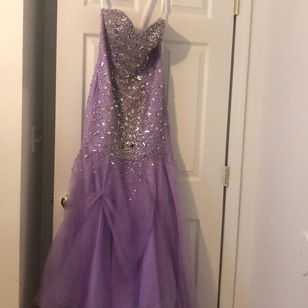 Sweetheart Strapless Beaded Mesh Trumpet Dress